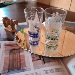 c99 ミニグラス　ヨット/農家