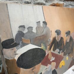 c193 油絵　カード遊び